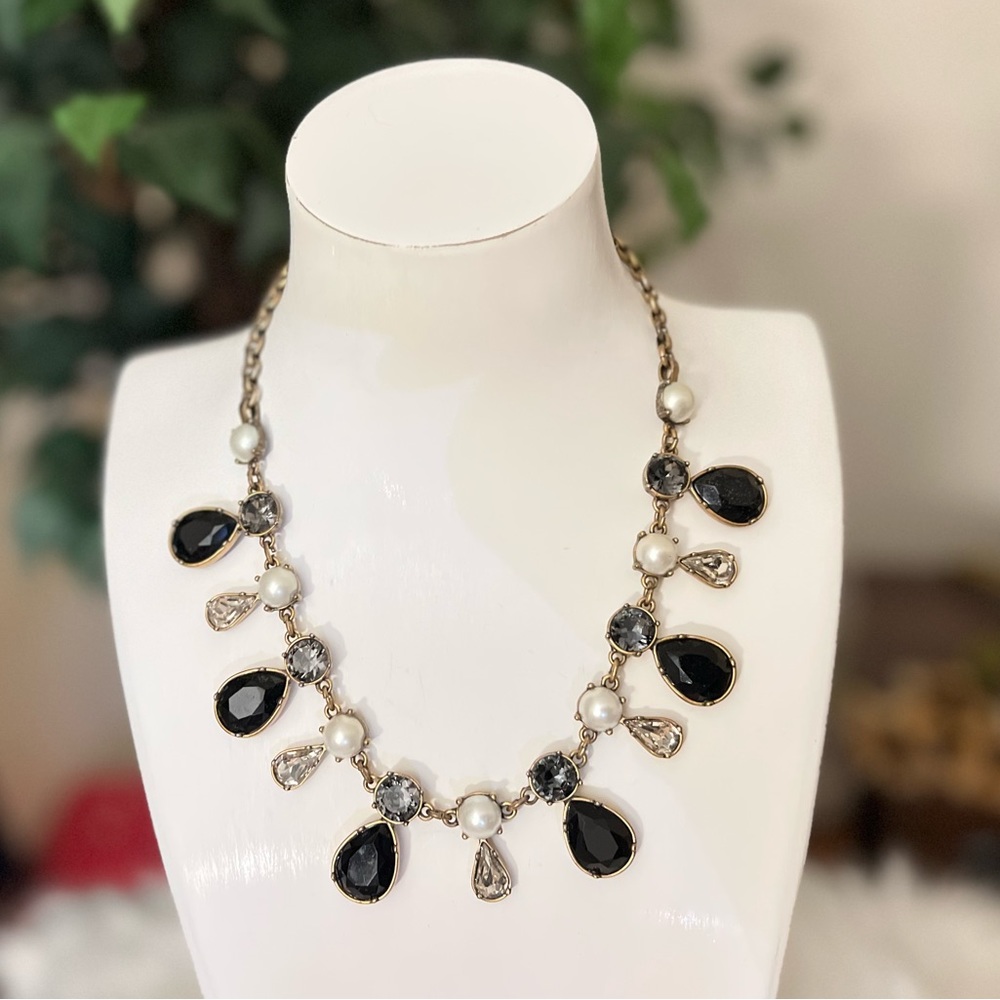 J. Crew Tear Drop Statement Necklace - image 1